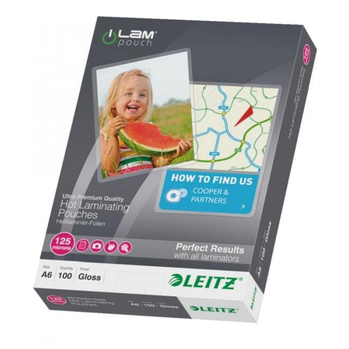 Laminovacie fólie Leitz A6, 125 mic 