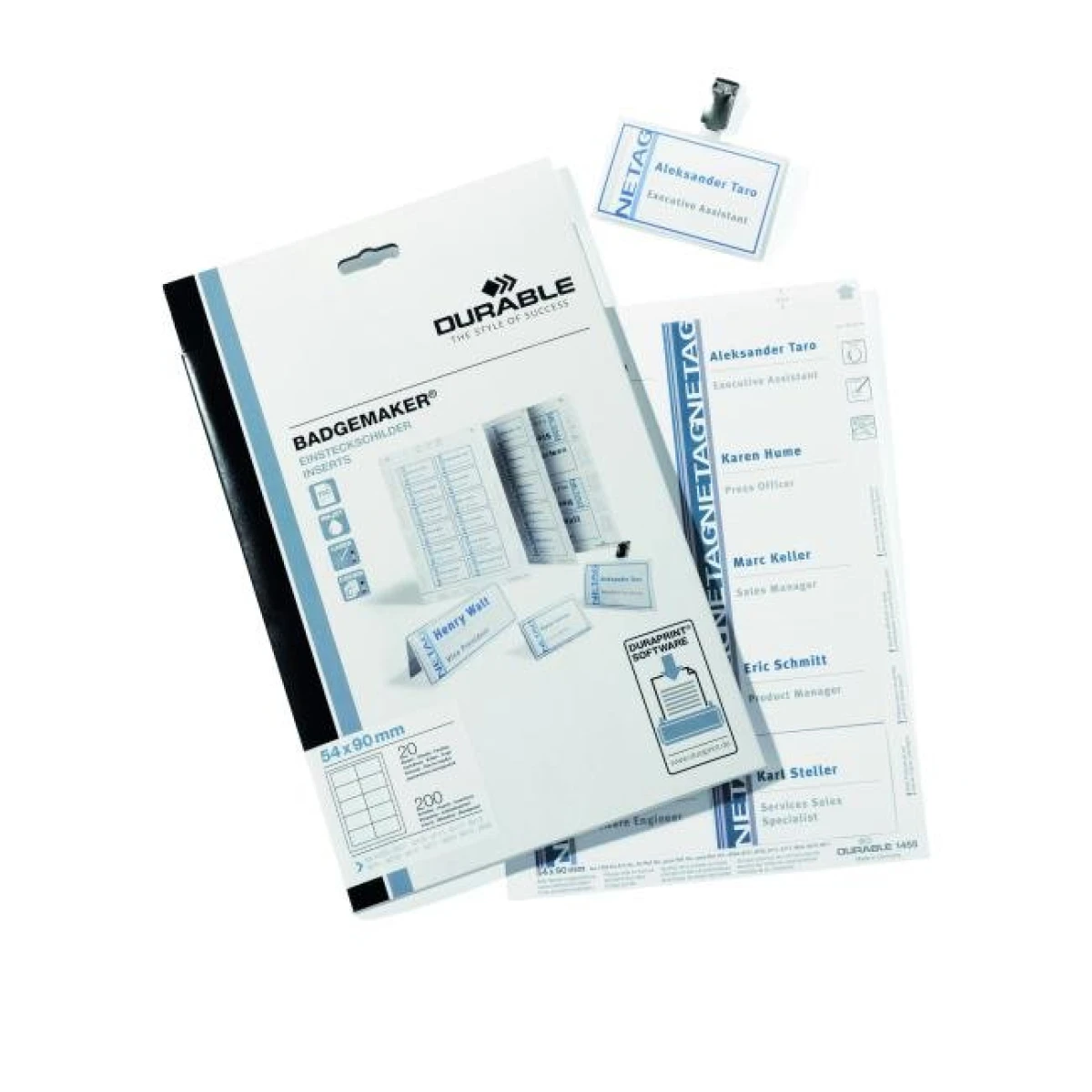 Náhradné papiere BADGEMAKER 54x90 mm biele 