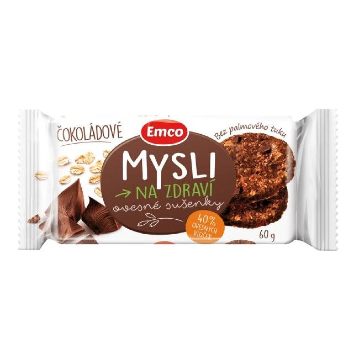 Ovsené sušienky MYSLI 60 g čokoládové 