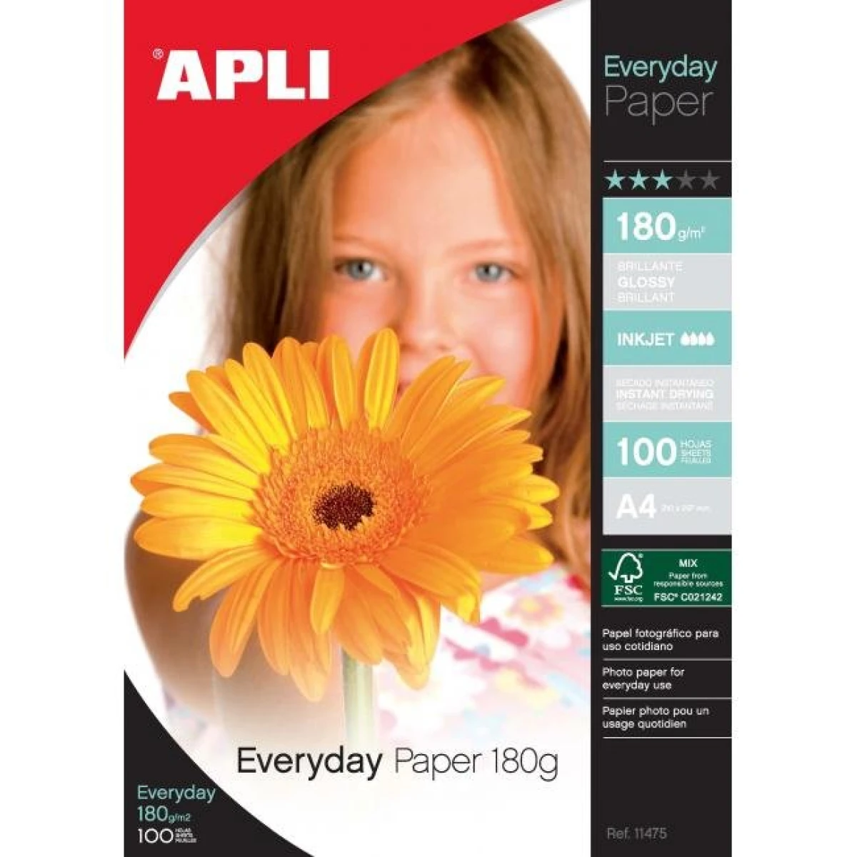 Fotopapier APLI A4 Everyday, 180g, 20 hárkov 