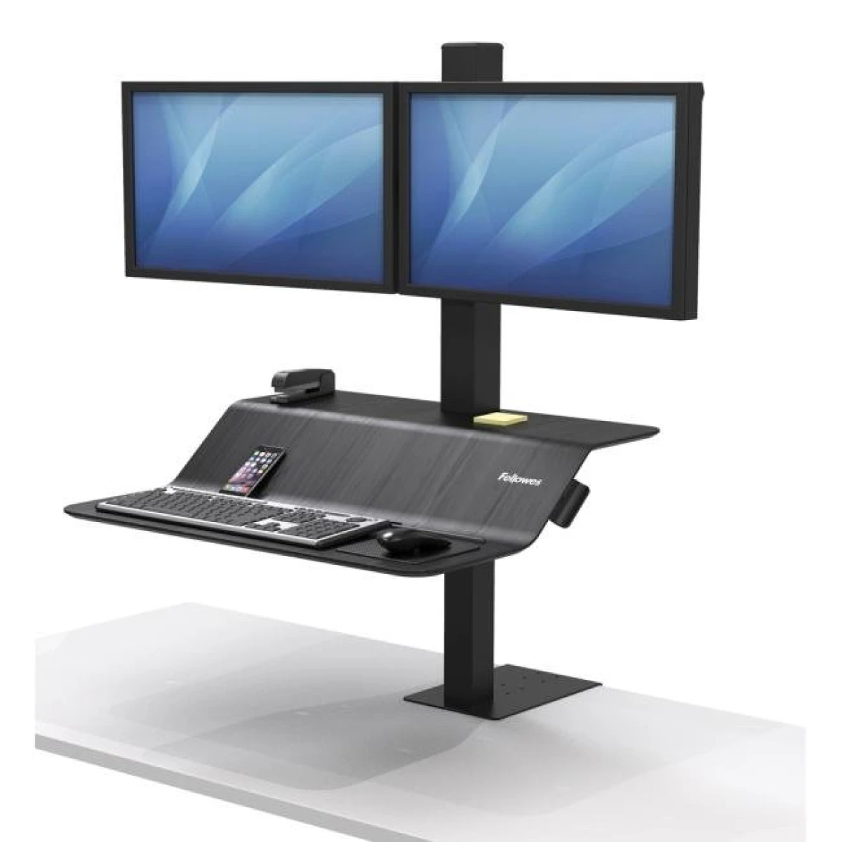 Polohovateľný stojan Sit-Stand Lotus VE pre 2 monitory 