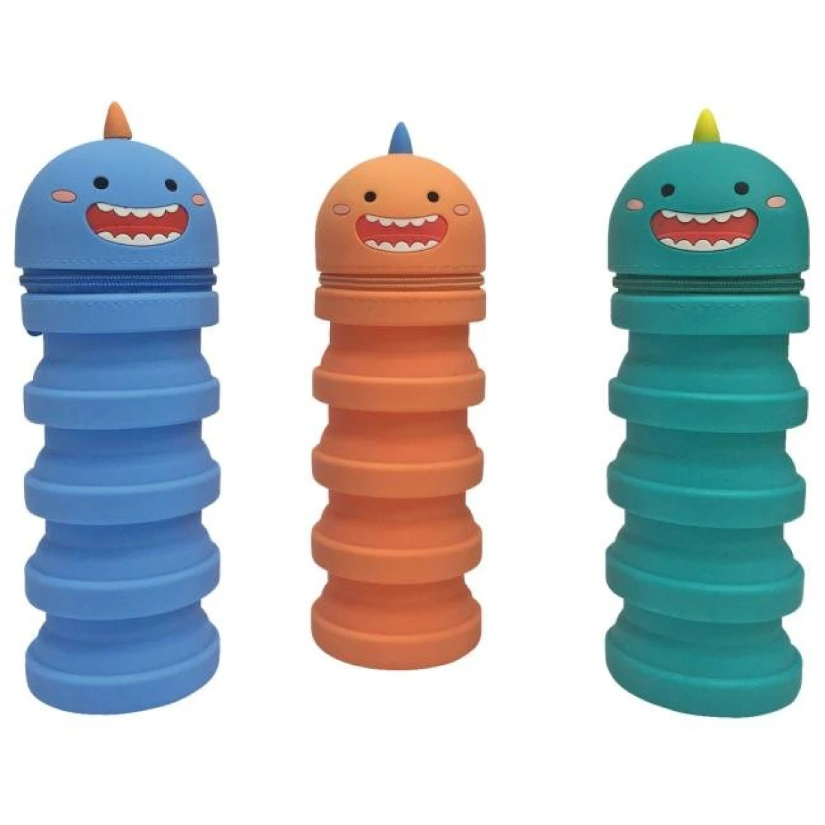 Puzdro na perá DONAU Pop-Up Monster silikónové 12,7-19,7mm mix farieb 