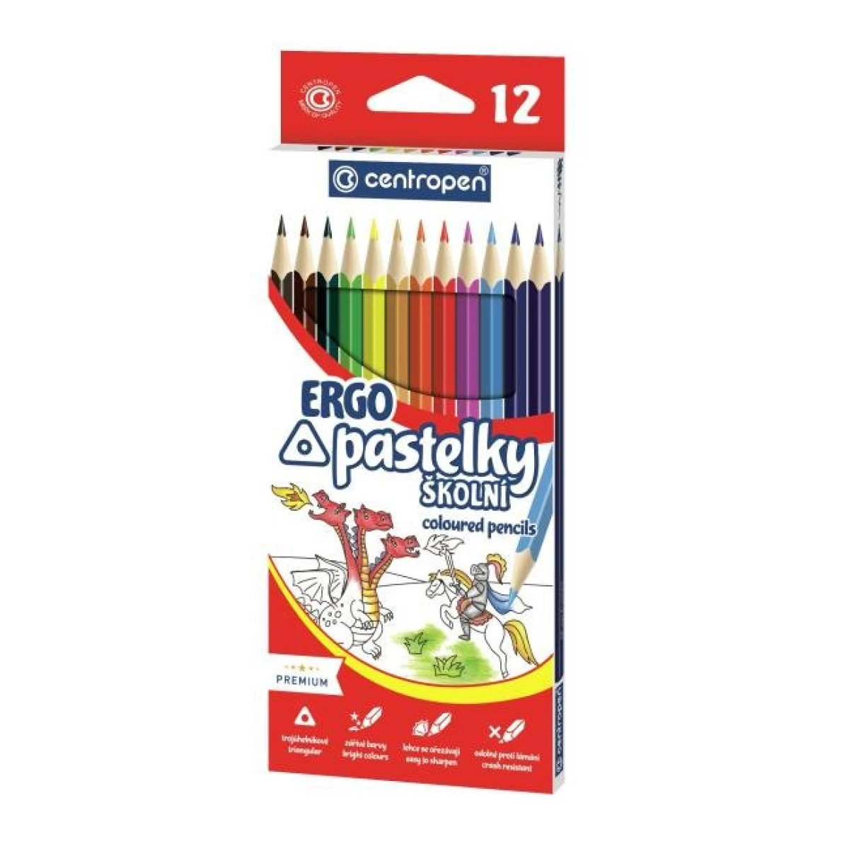 Farbičky trojhranné CENTROPEN 9521/12f 