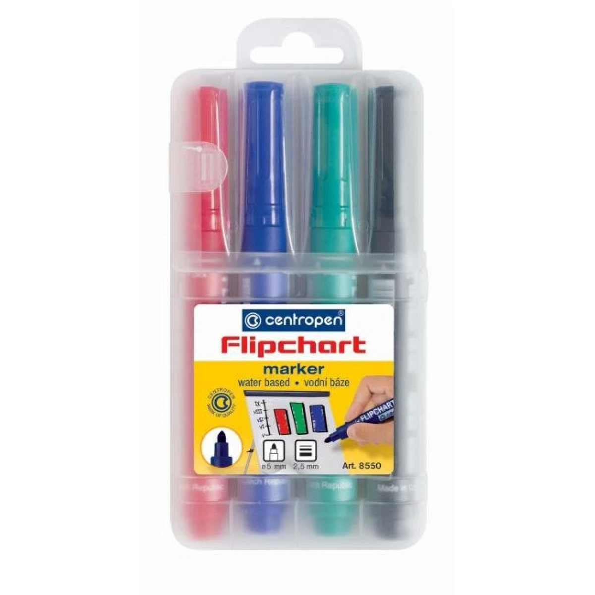 Sada popisovačov na flipchartové bloky Centropen 8550/4S 