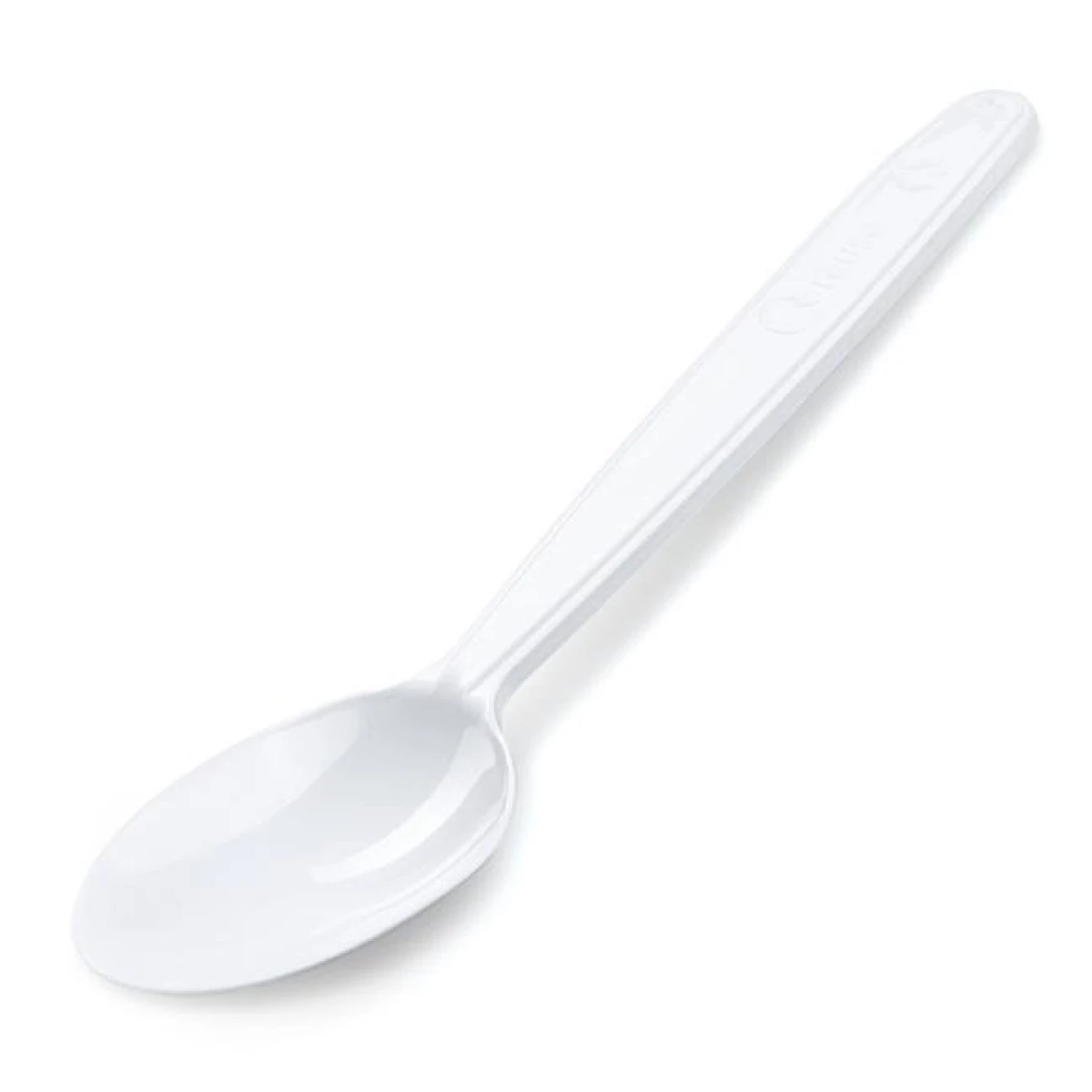 Lyžice plastové znovu použiteľné biele 18,5 cm (50 ks) 