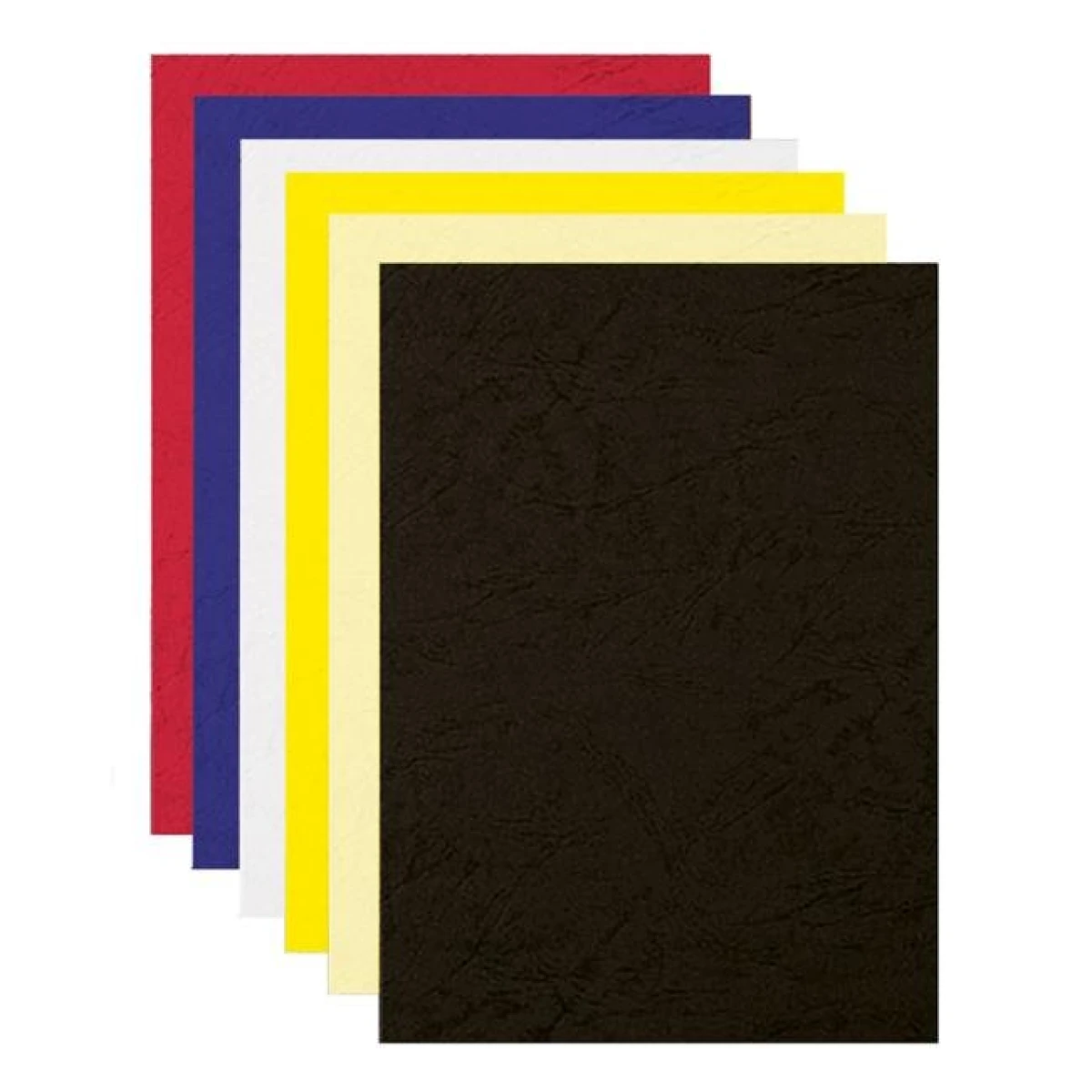 Kartónové obálky na krúžkovú väzbu Delta koža A4 biele 