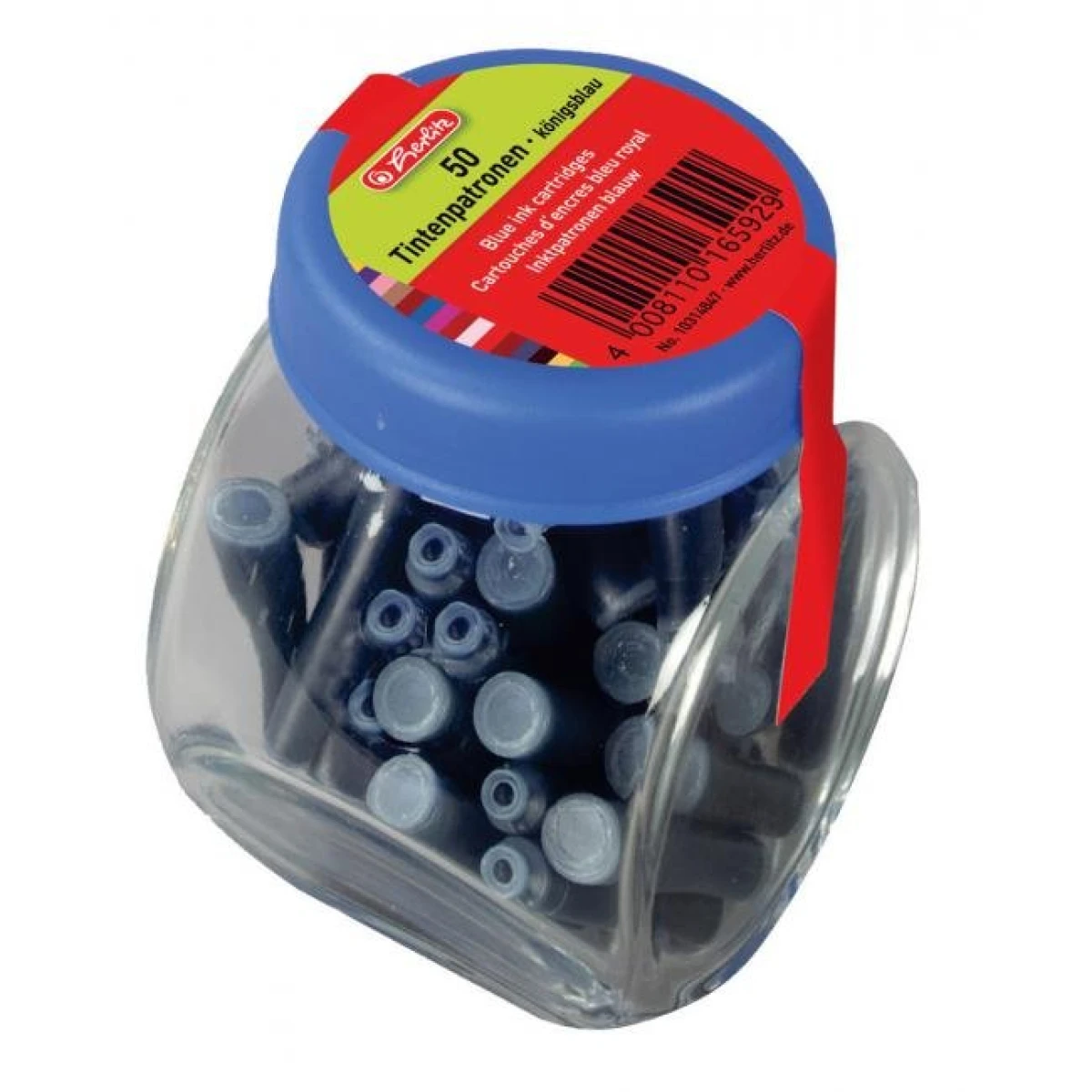 Bombičky Herlitz modré v dóze 50ks 