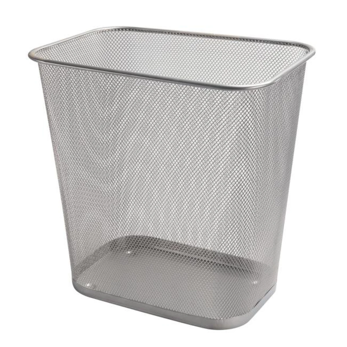 Drôtený kôš 13 ℓ hranatý strieborný 