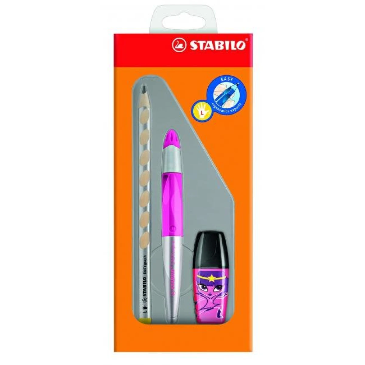 Stabilo EASYergonomics set L ružový 