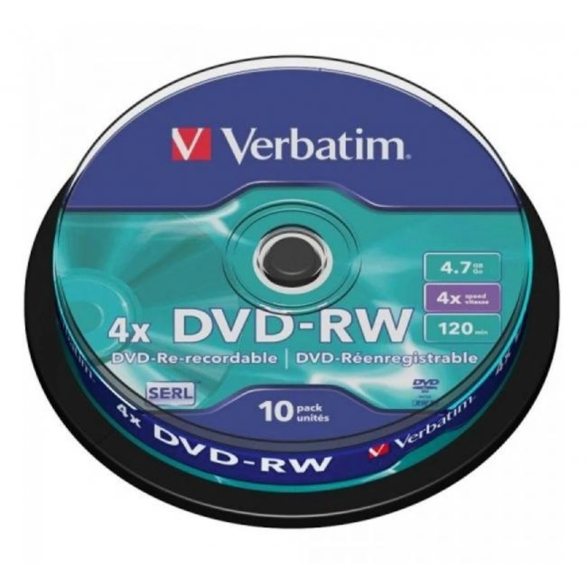 Verbatim DVD-RW 4x 4,7GB cake 10 ks 
