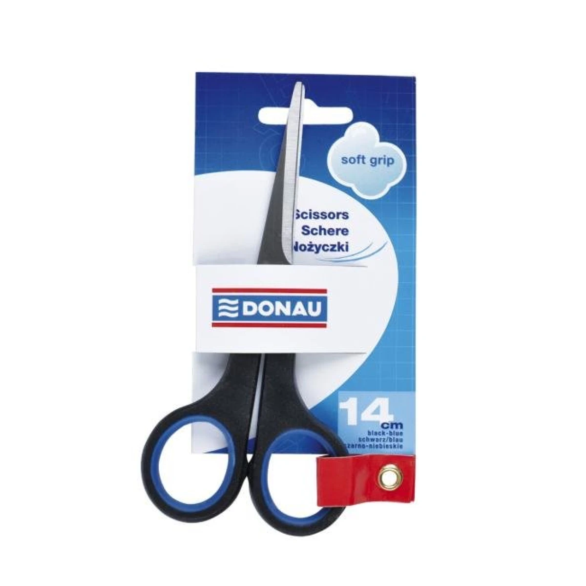 Nožnice DONAU Soft grip 14cm modré 