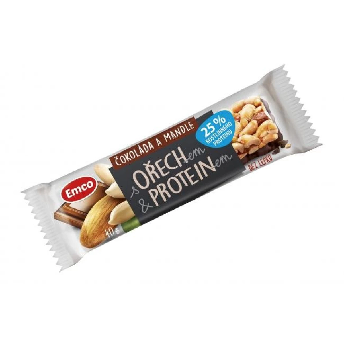 Tyčinka MYSLI s proteínom 40 g čokoláda a mandle 