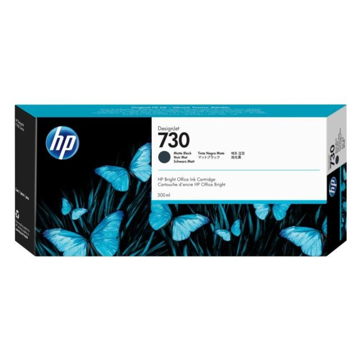 Atramentová náplň HP P2V71A HP 730 matná čierna pre DesignJet T1600, T1700, T2600 (300 ml)