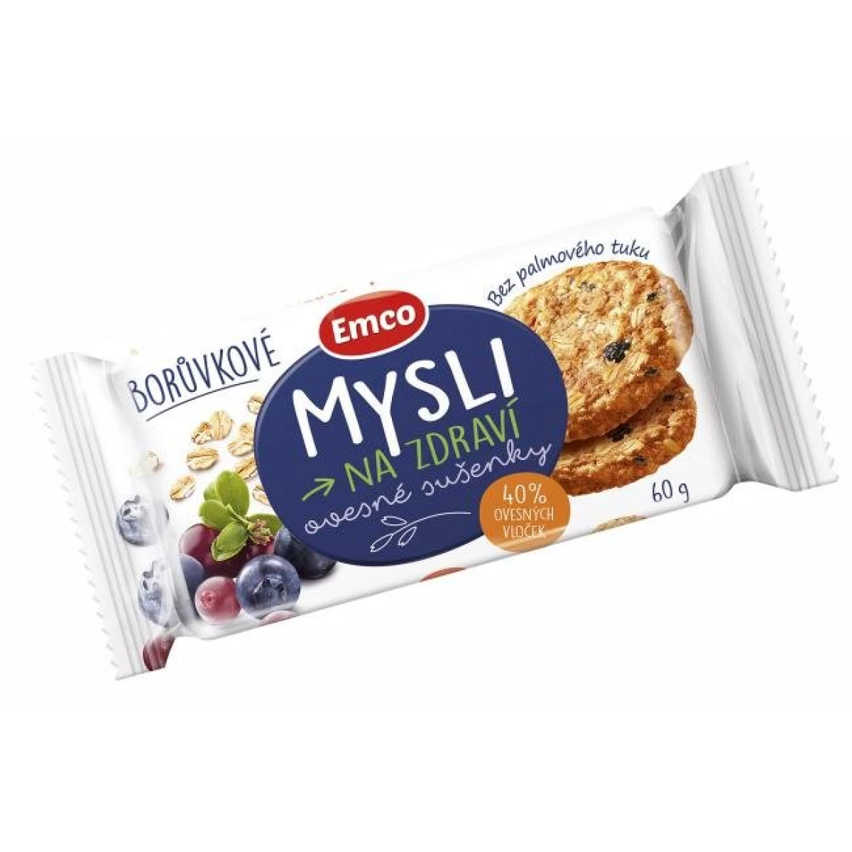 Ovsené sušienky MYSLI 60 g čučoriedkové 