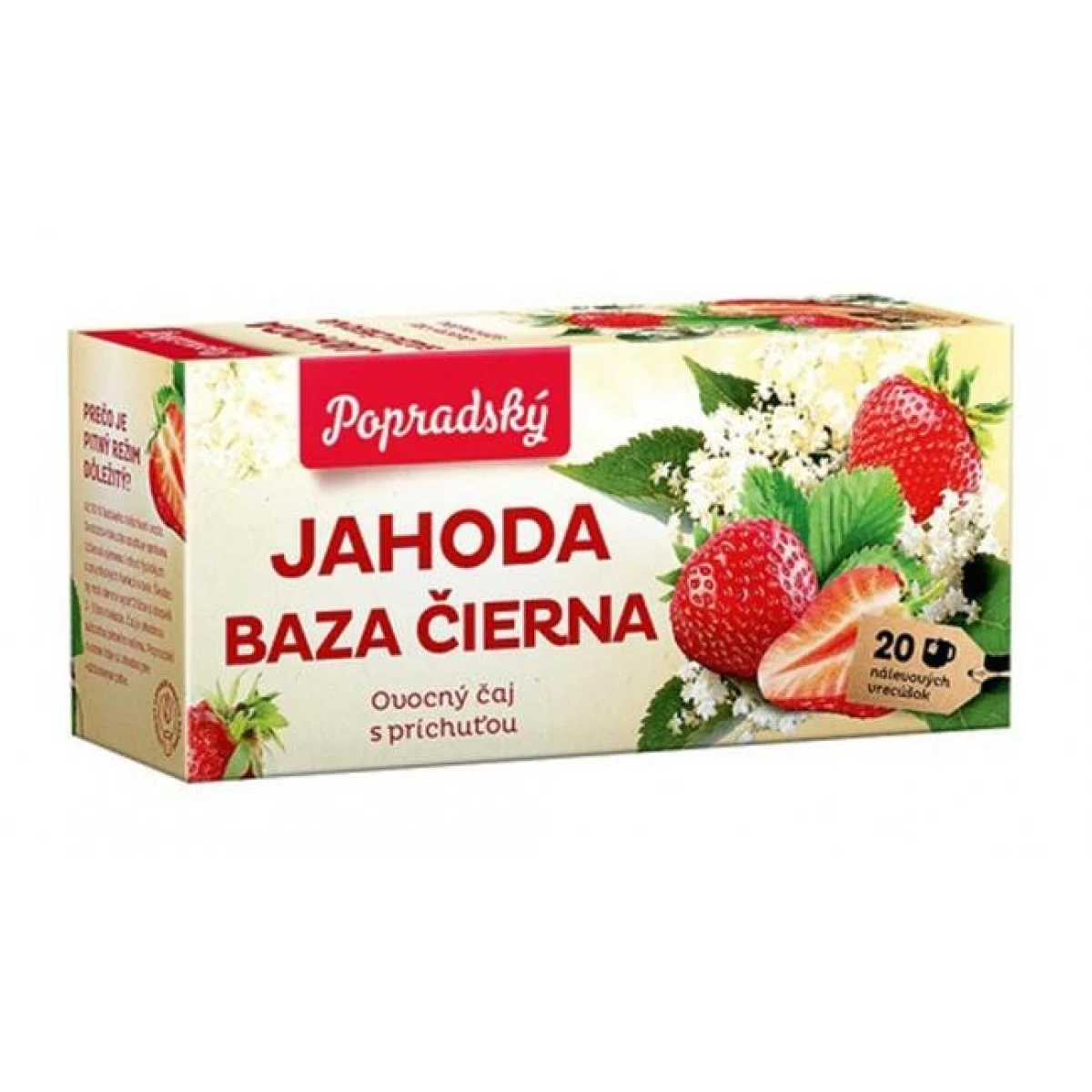 Čaj BOP ovocný jahoda, baza čierna 20 x 2 g 