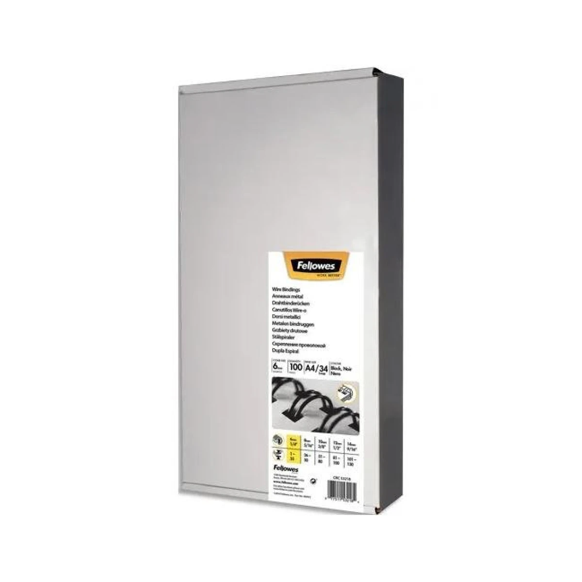 Drôtové hrebene Fellowes 6mm čierne 3:1 
