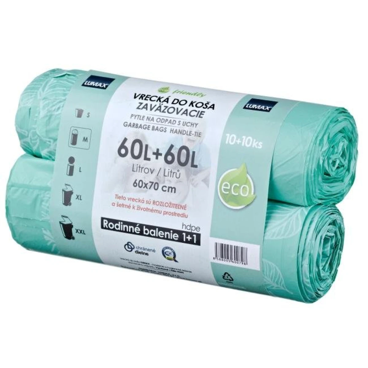 Vrecia do koša 60l 60x70cm 2x10ks s ušami 