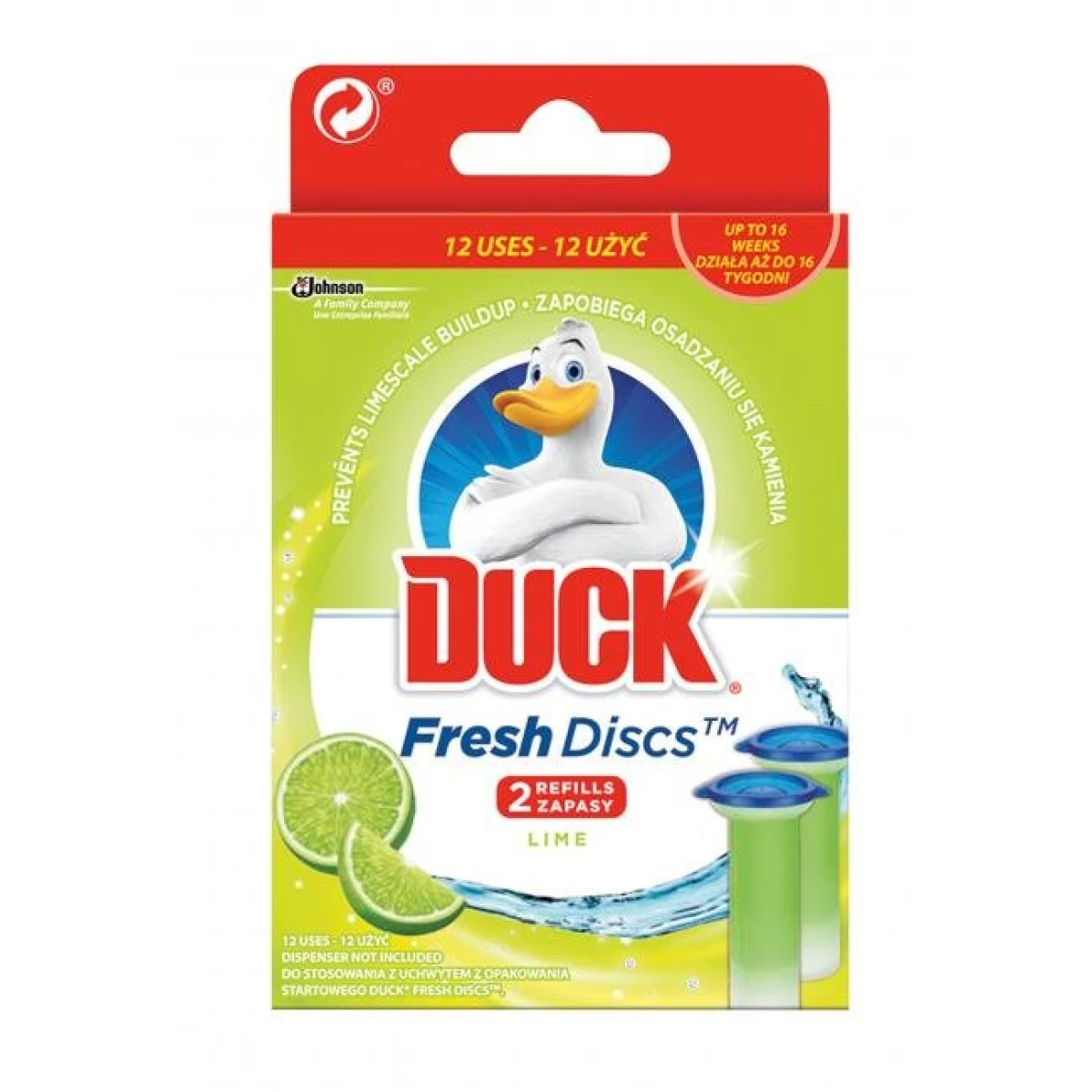 Náhrada DUCK Fresh Discs WC gél 2 x 36 ml Limetka 