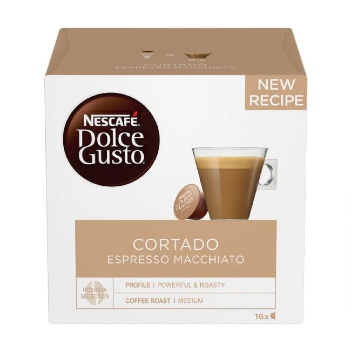 Kávové kapsule DOLCE GUSTO Cortado (16 ks) 