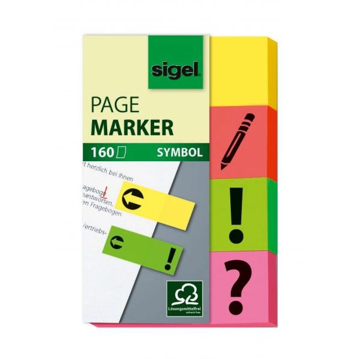 Záložky samolepiace značkovacie, 50x20mm, 4x40 lístkov symboly 