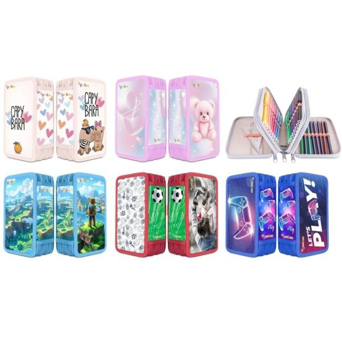 Peračník Gimboo 3-zipsový plný, mix motívov, 10 ks 