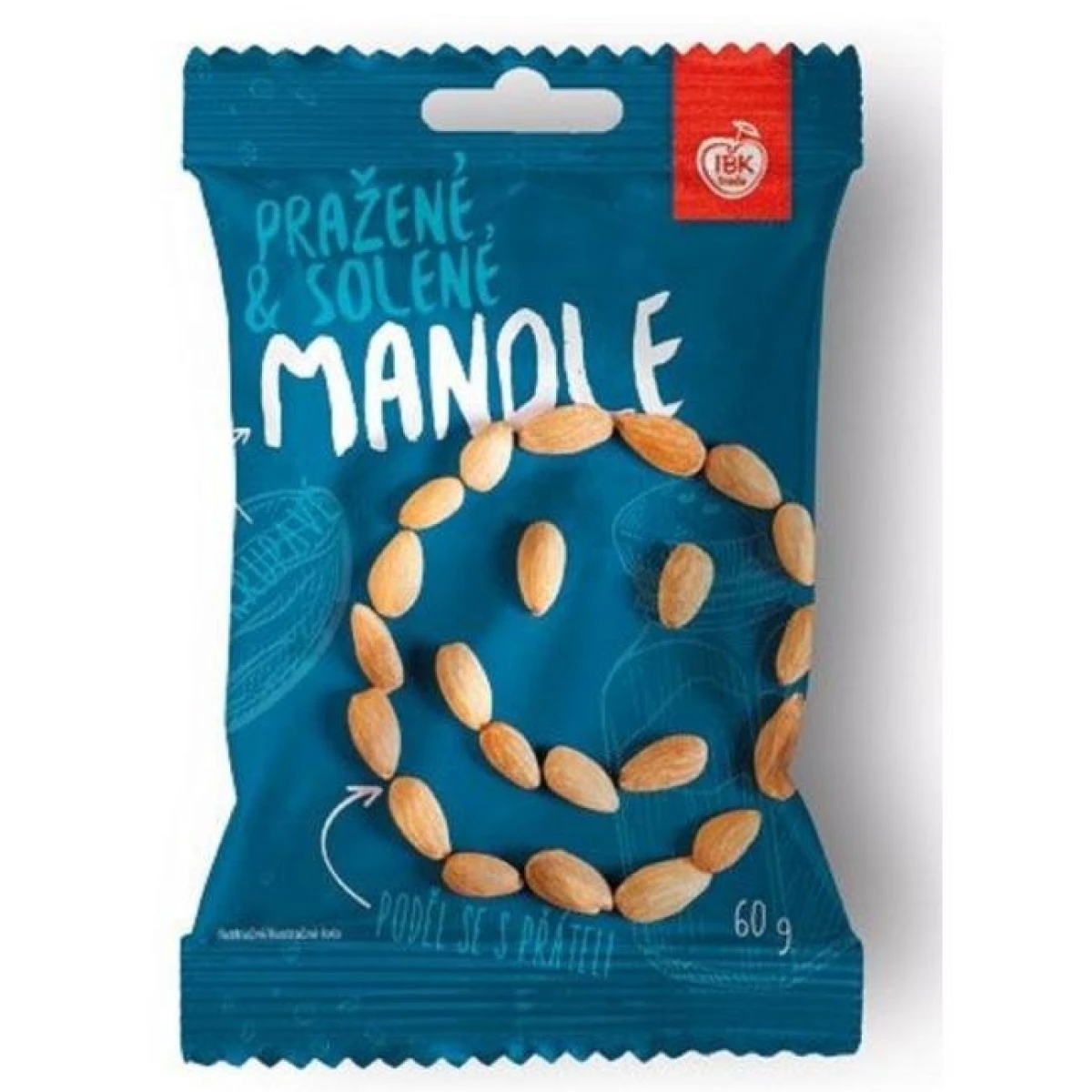 Mandle pražené solené IBK 60 g 