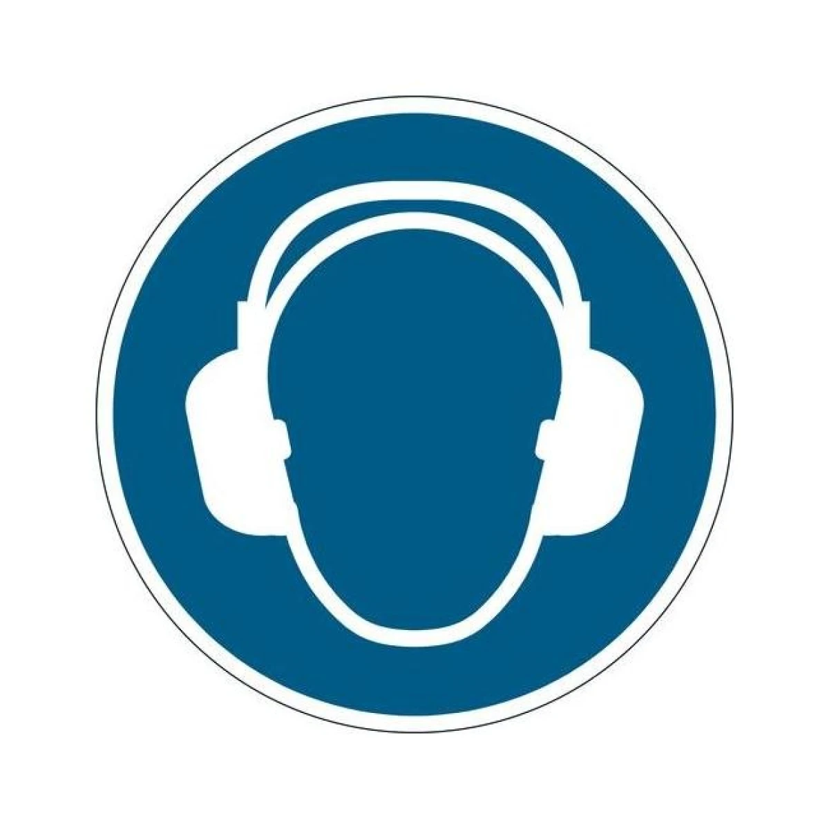 Príkazová značka na podlahu Použi chrániče sluchu 