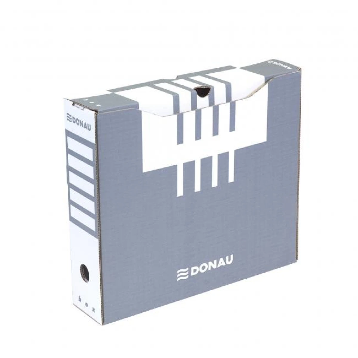Archívny box DONAU 80mm sivý 