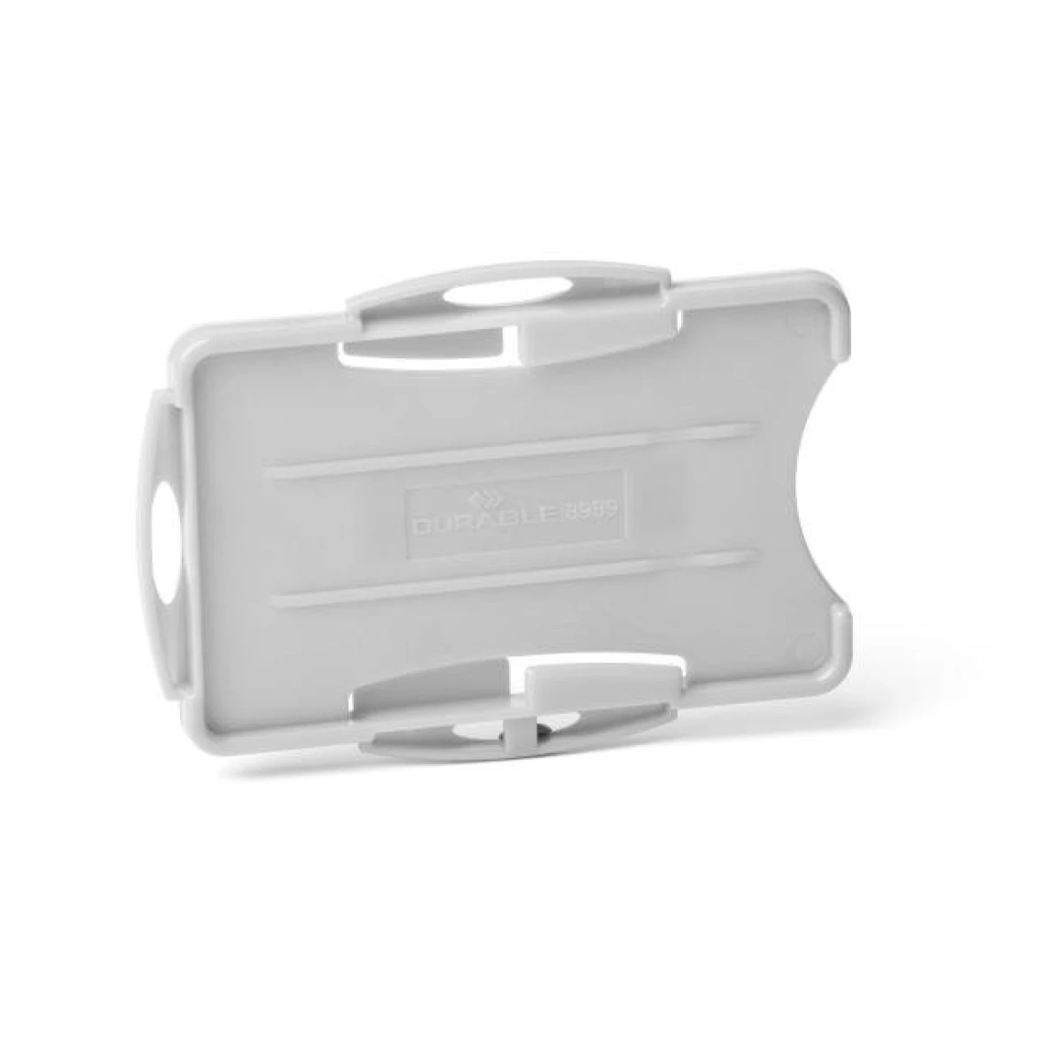 Visačka na 2 plastové karty otvorená DURABLE ECO sivá 87x54mm 10ks 