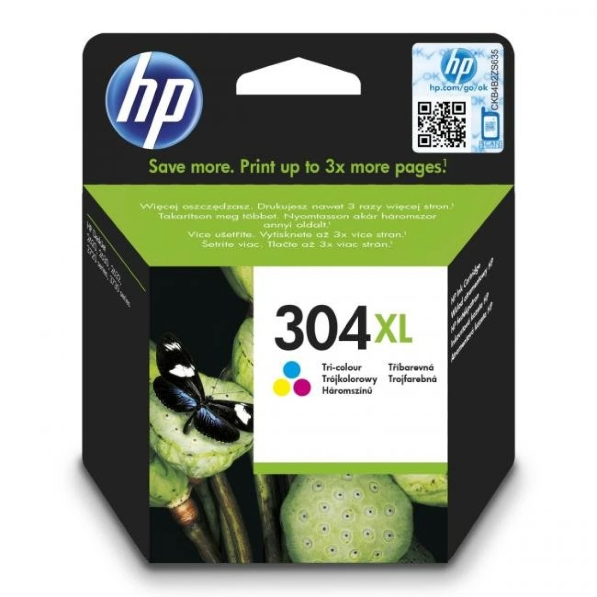 Atramentová náplň HP N9K07AE HP 304XL color XL (300 str.) pre DeskJet 2620/2630/3750/3760/3762