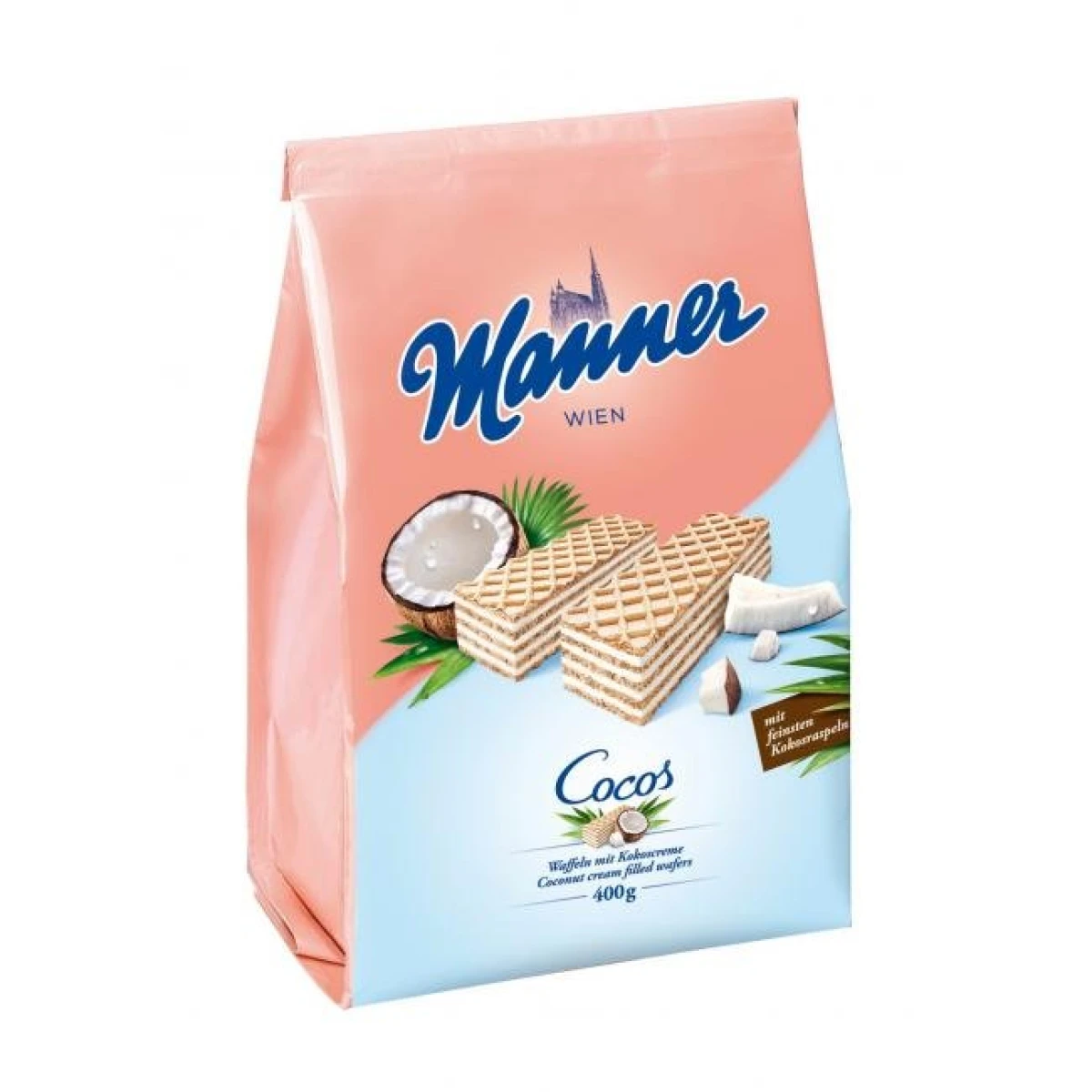 Oblátky Manner s kokosovým krémom 400 g 