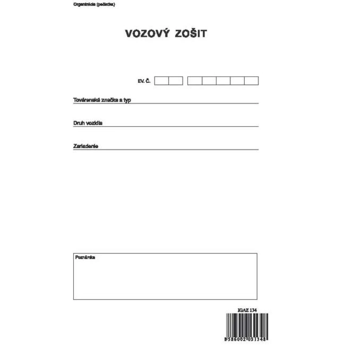 Vozový zošit, A4, 152 strán 