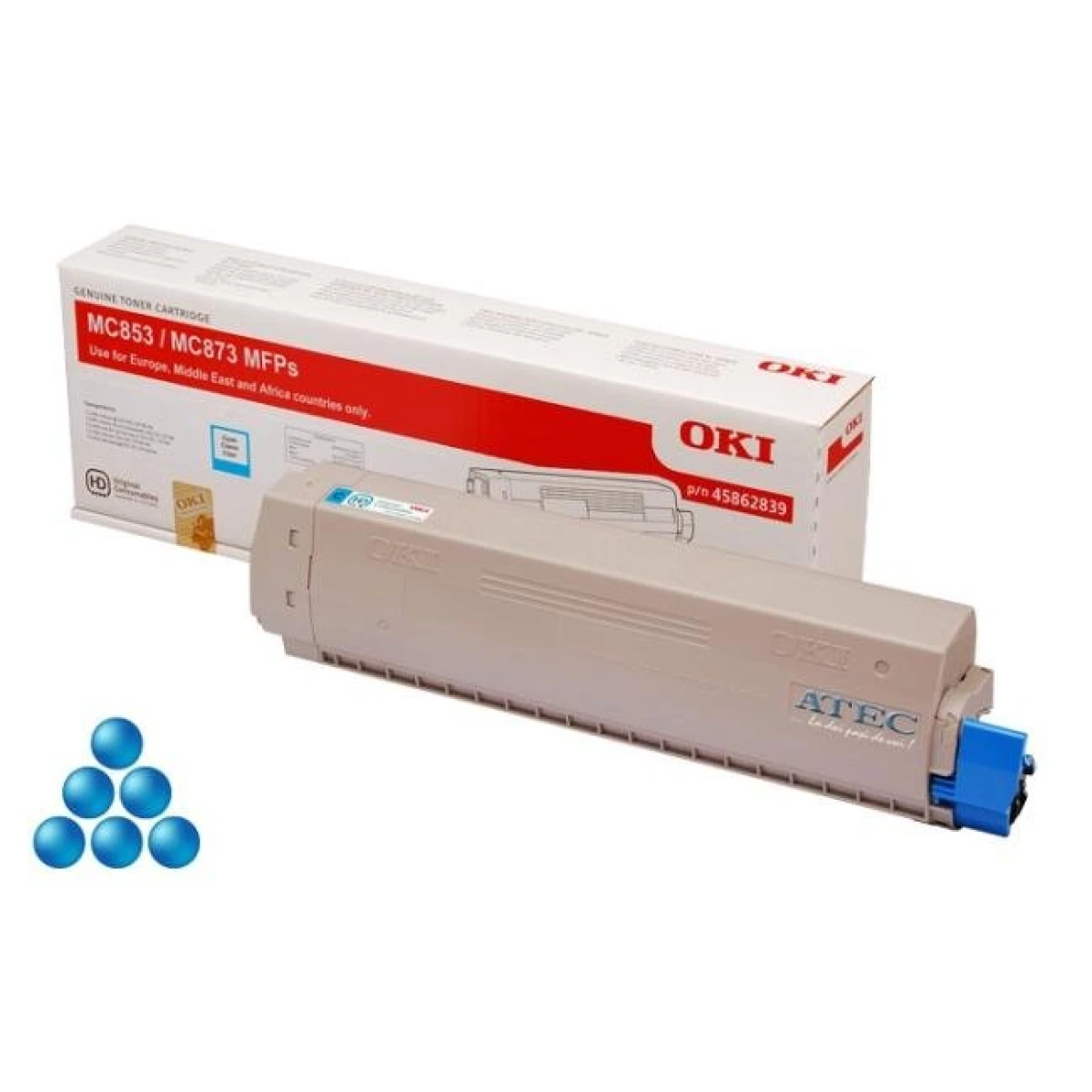 Toner OKI 45862839 pre MC853/MC873 cyan (7.300 str.) 