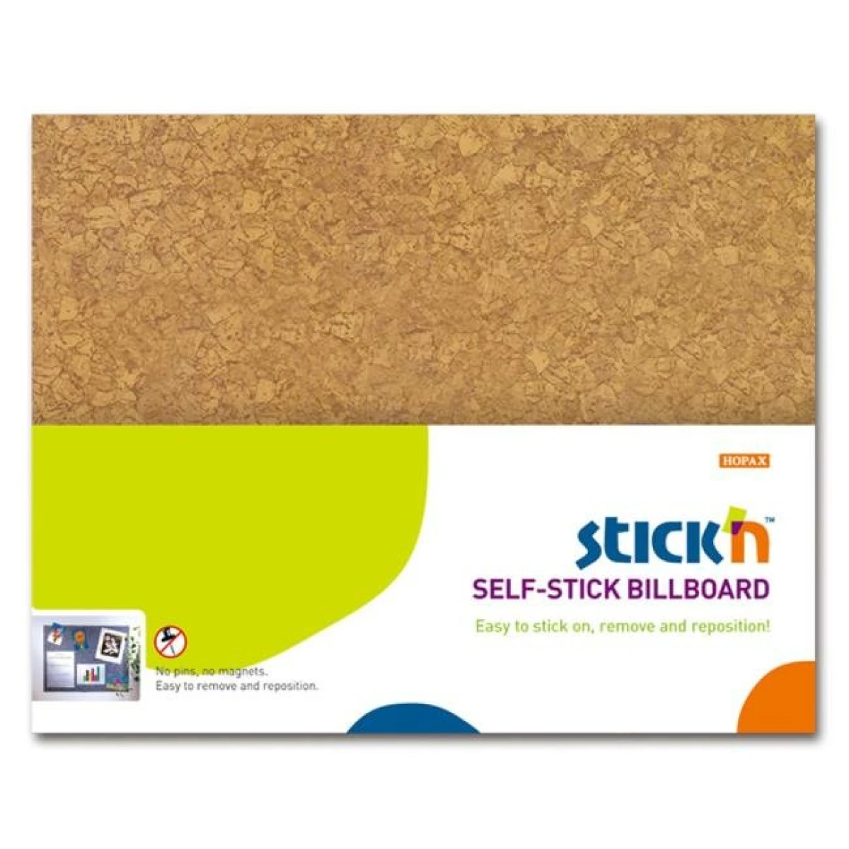 Samolepiaca nástenka Stick`n Hopax 58x46 cm hnedá 