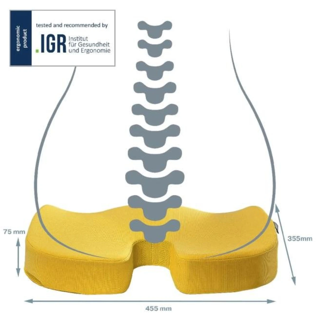 Vankúš na sedenie Leitz Cosy Ergo teplý žltý 