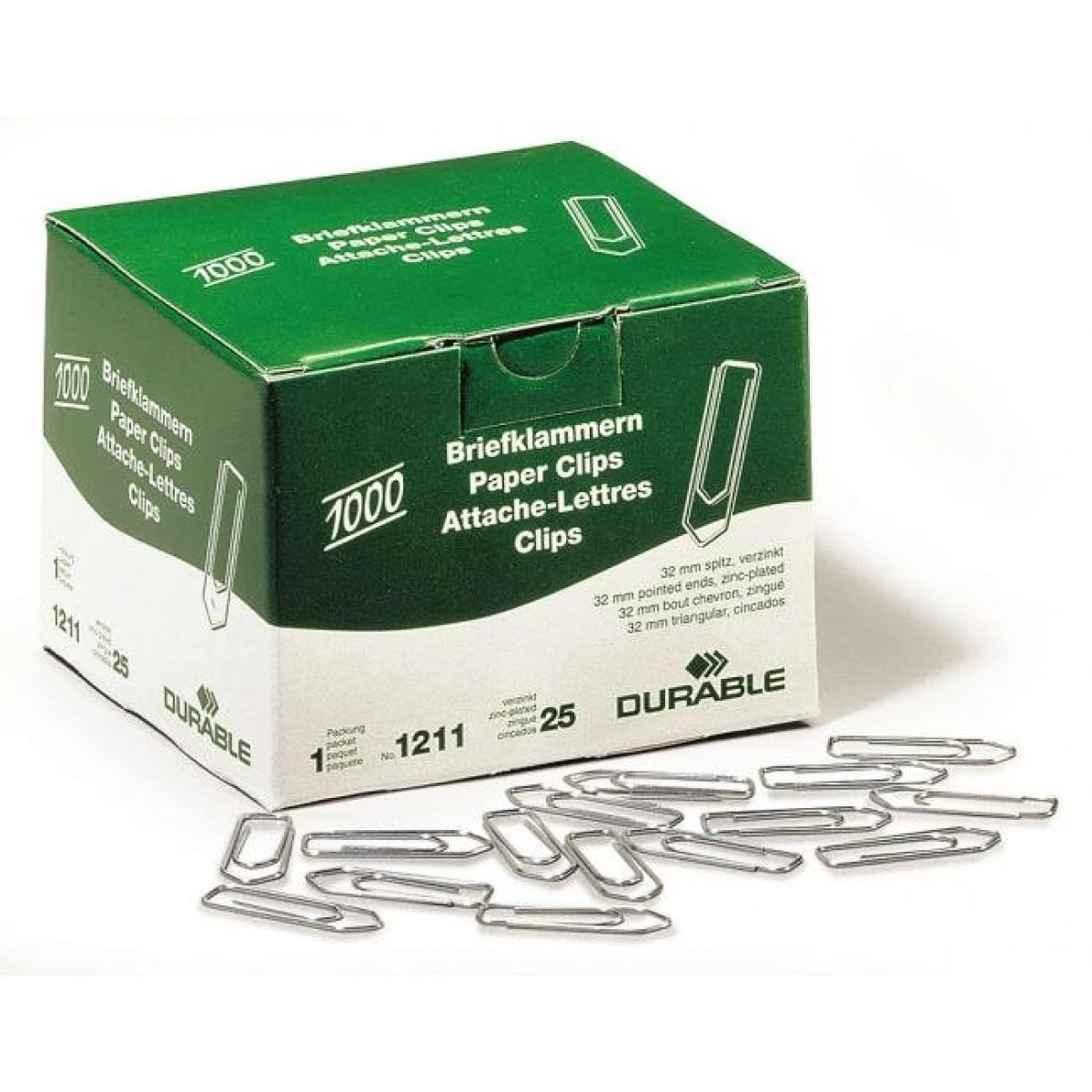 Spisové spony DURABLE 32mm zinkové 1000ks 