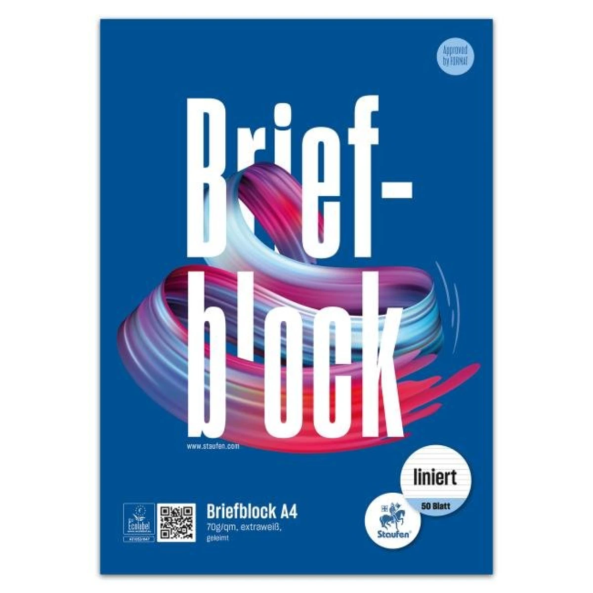 Blok poznámkový Format Werk Ursus A4 50 listov linajkový 70 g 