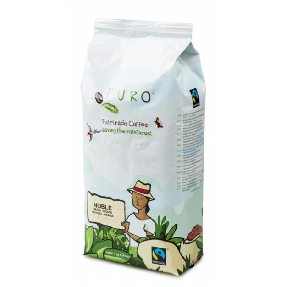 Káva Fairtrade Puro Noble zrnková 1 kg 
