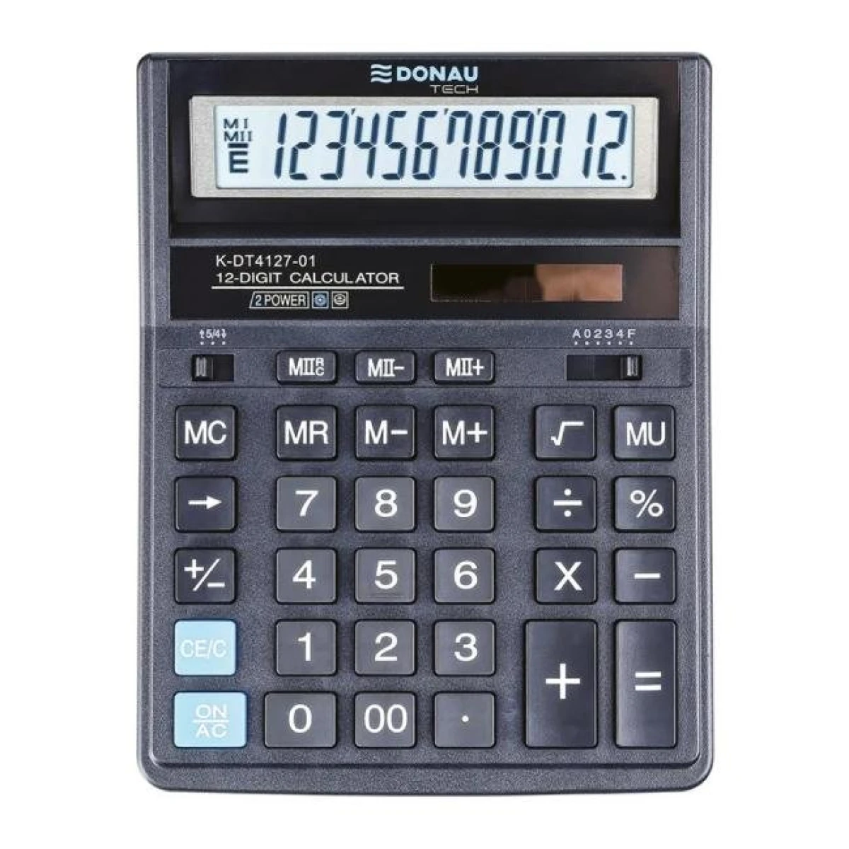 Kalkulačka DONAU TECH K-DT4127-01 stolová čierna 