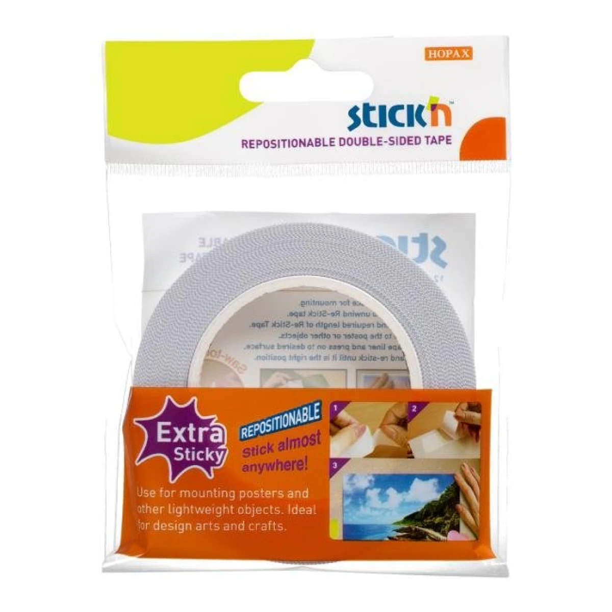 Lepiaca páska Stick`n Hopax 25 mm x 12 m obojstranná odnímateľná 