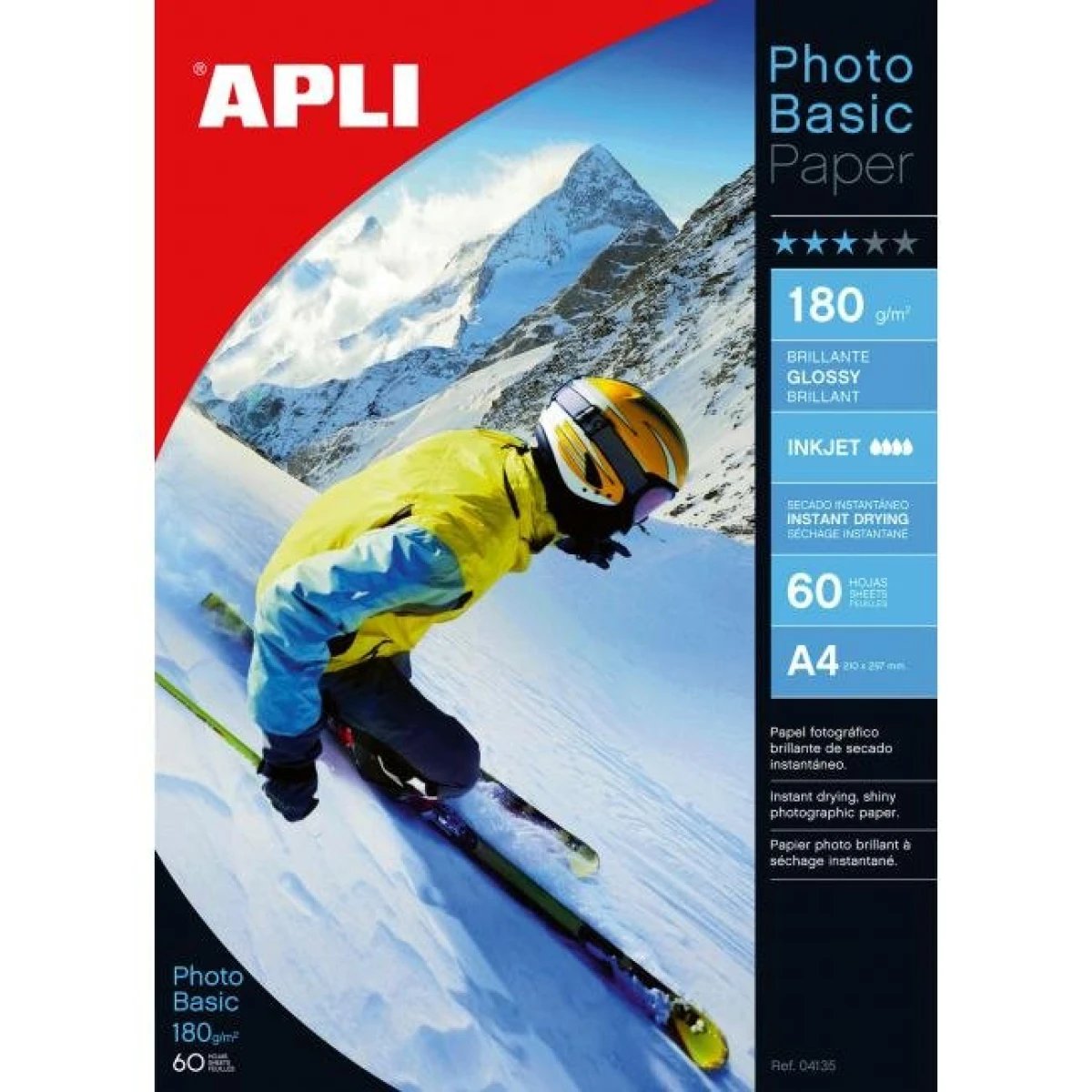Fotopapier APLI A4 Photobasic lesklý, 180g, 60 hárkov 