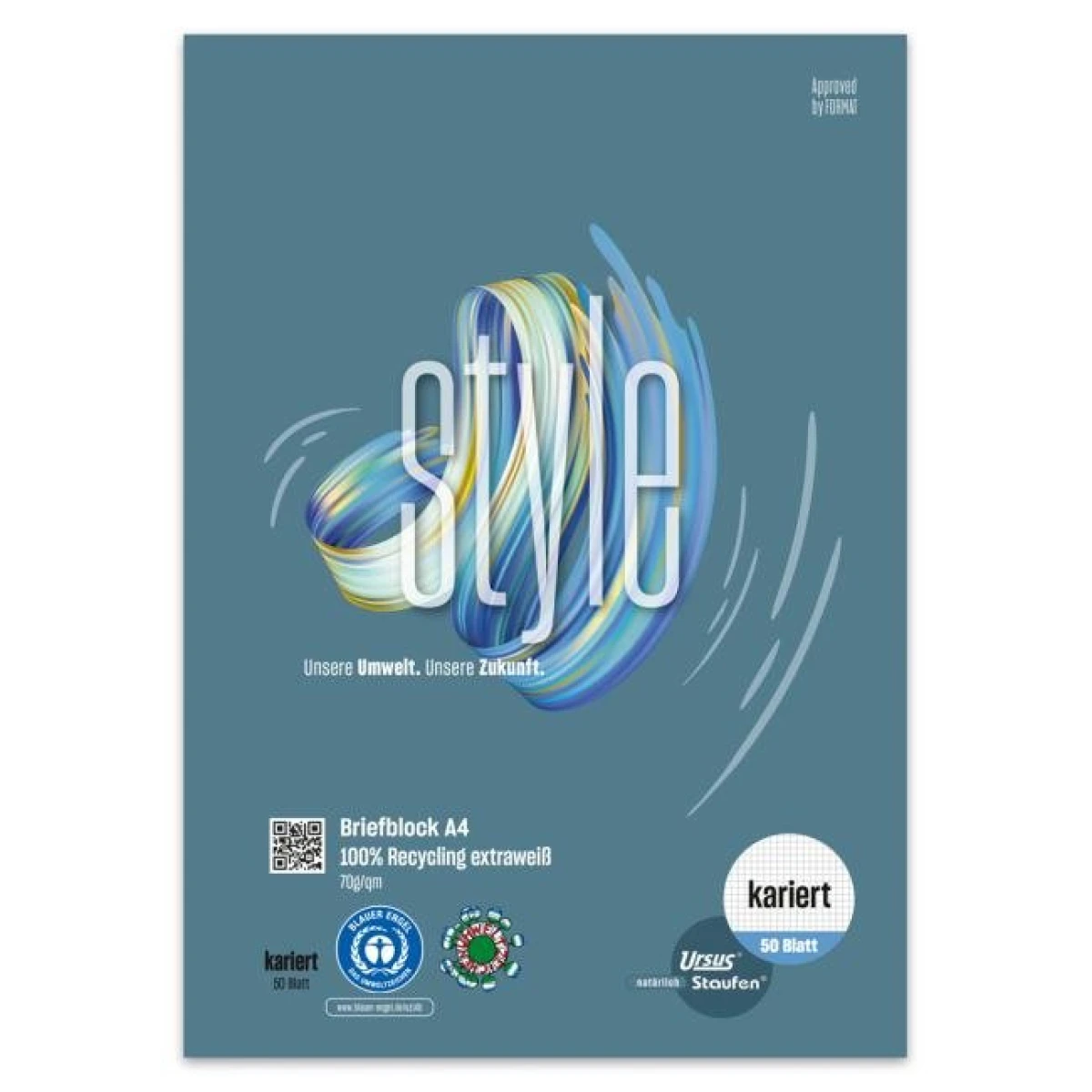 Blok poznámkový Format Werk Ursus Green A4 50 listov štvorčekový 