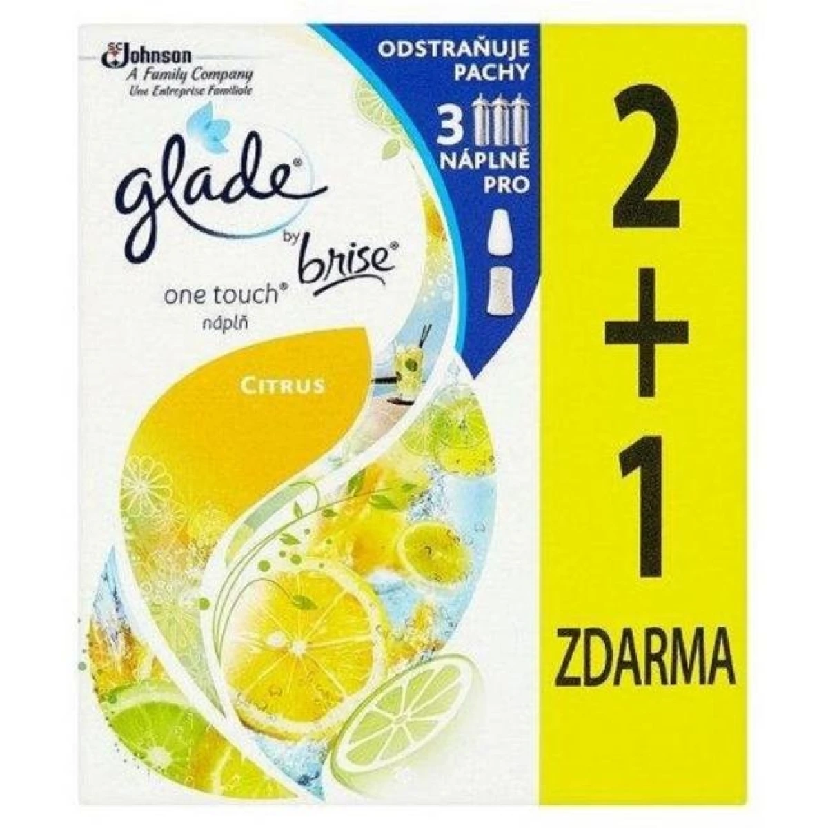 Glade Touch&Fresh NÁHRADNÁ NÁPLŇ (2+1ks) 3x10 ml Lemon 