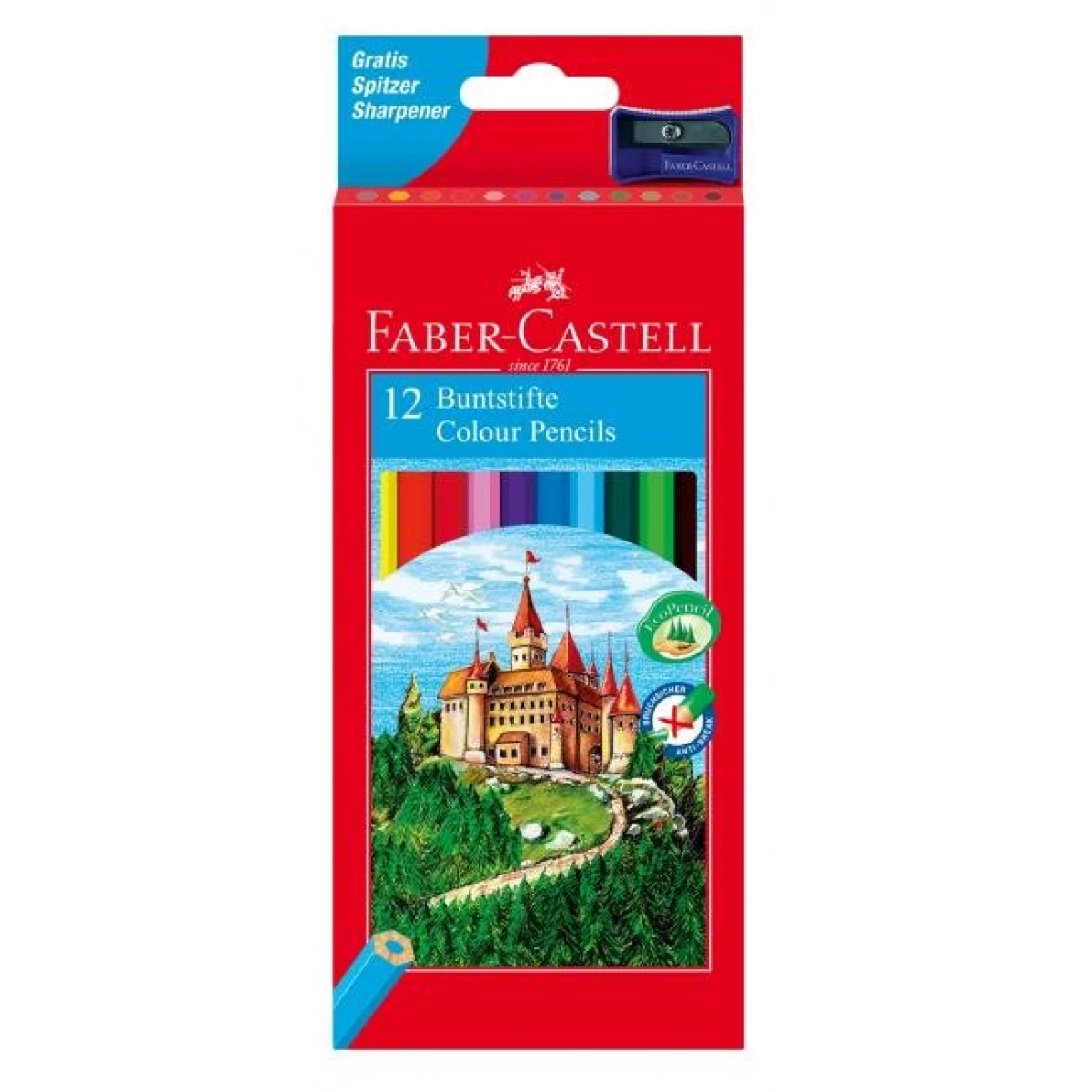 Farbičky Faber Castell drevené, 12 ks 