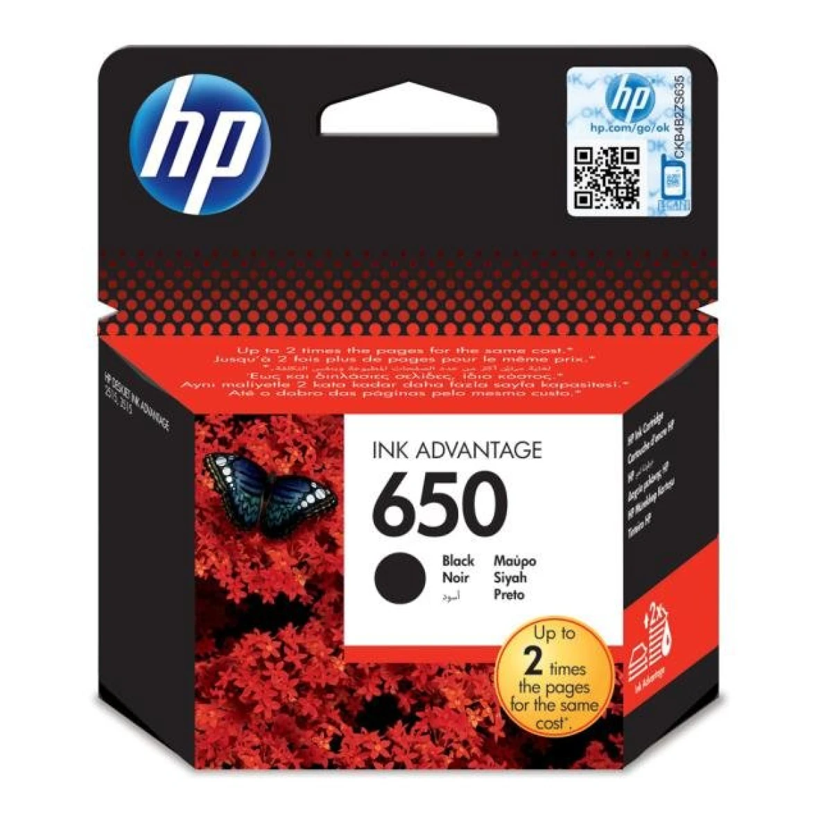 Atramentová náplň HP CZ101AE HP 650 black (360 str.) pre Deskjet Ink Advantage 1515/2515/2545/2645