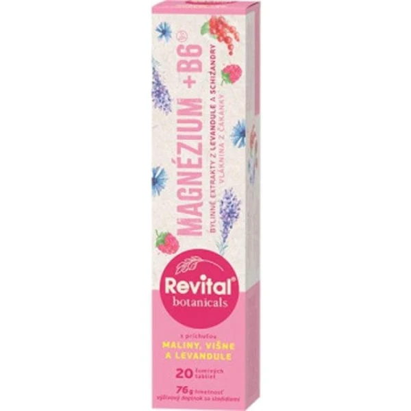 Revital Botanicals Magnézium + B6, 20 šumivých tabliet 