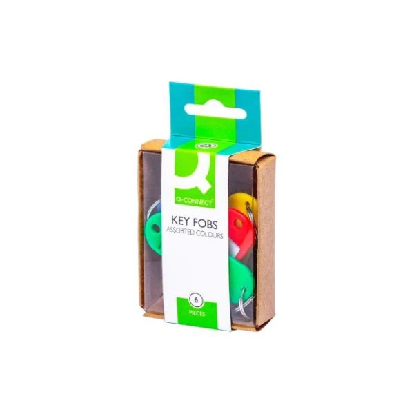 Menovky na kľúče Q-CONNECT mix farieb 6ks 
