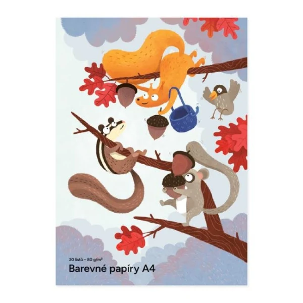 Farebný papier A4 20 listov 