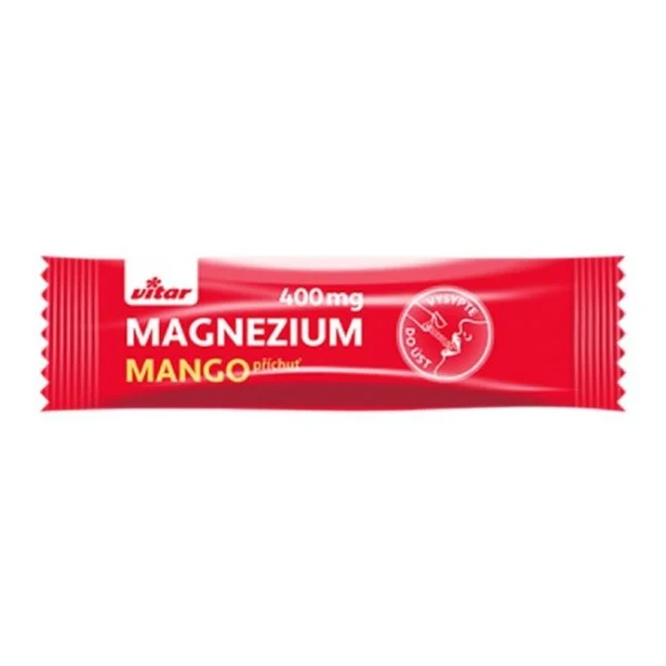 Vitar MAGNÉZIUM 400 mg+ vitamíny B6 a C s príchuťou manga, (20sáčkov) 