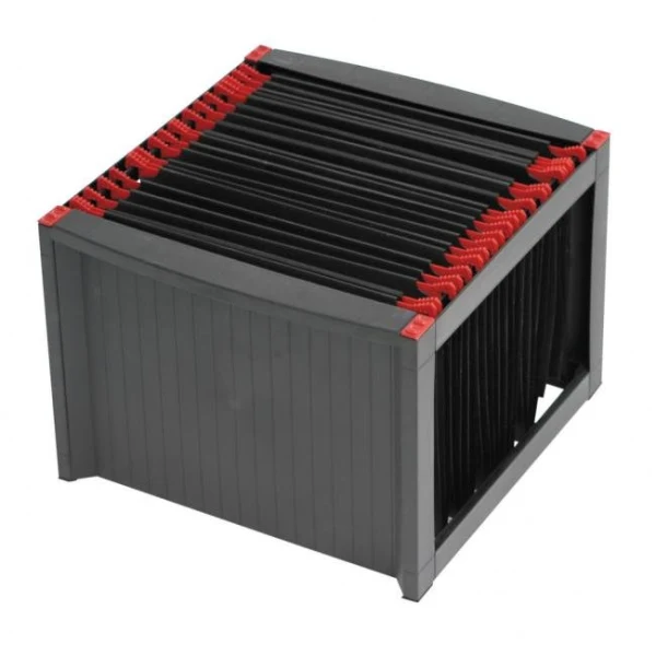 Zásobník na závesné obaly Helit čierny 